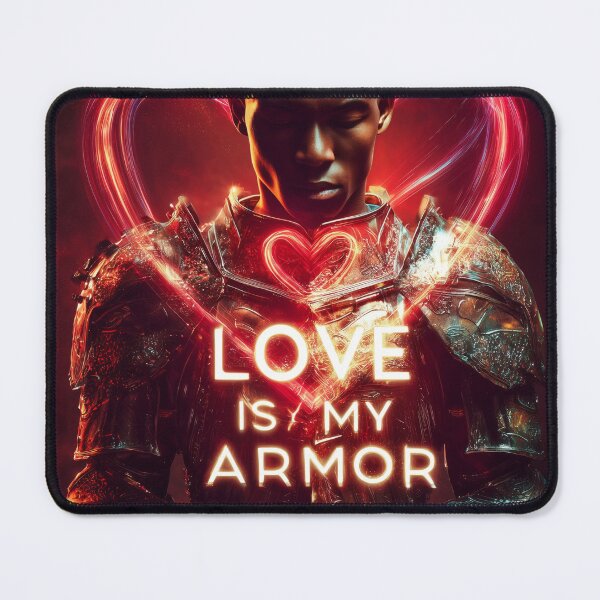 Item preview, Love Is My Armor – Warrior of Light Portrait Art designed and sold by VisionaryVeils.