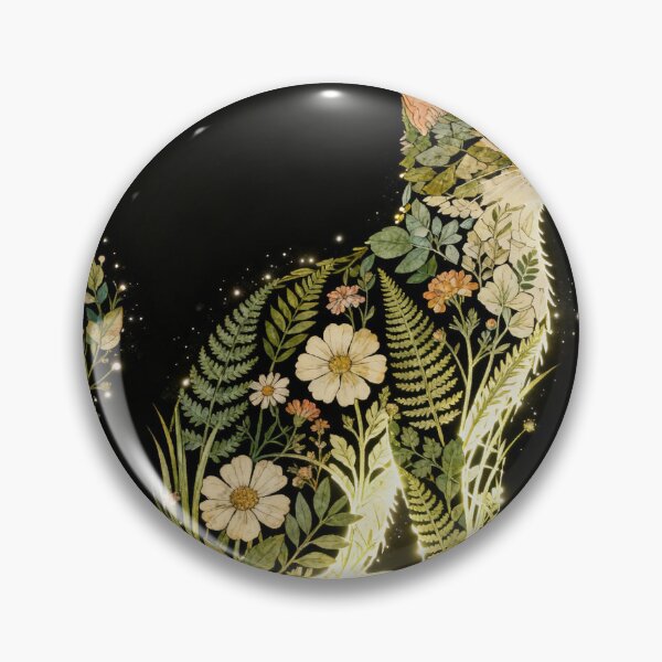 Item preview, Enchanted Floral Feline Silhouette designed and sold by zzz888.