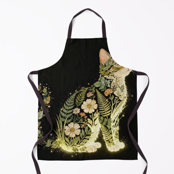 Item preview, Enchanted Floral Feline Silhouette designed and sold by zzz888.