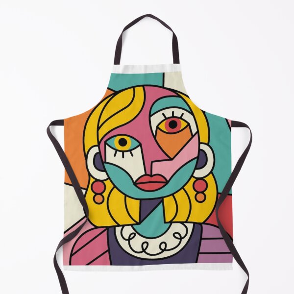 Item preview, Cubist Woman with Blonde Hair and Earrings designed and sold by Rianaarts.