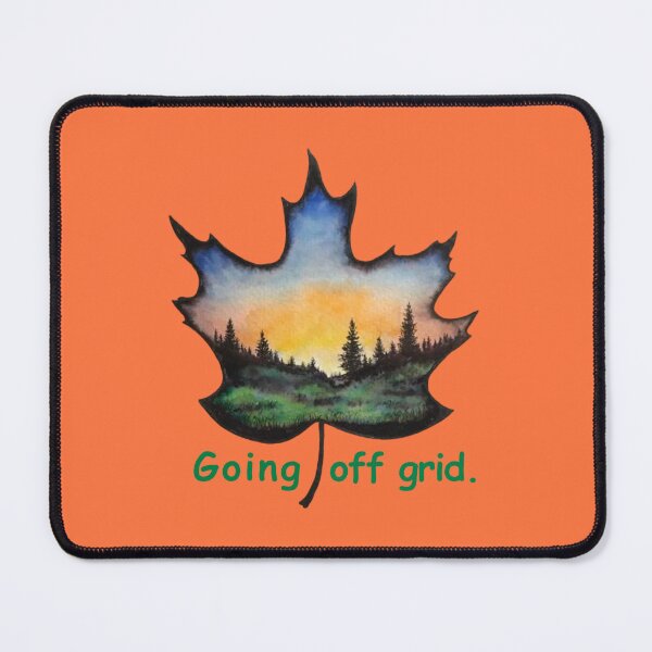 Item preview, Maple leaf going off grid designed and sold by OnaleeNicklinArt.