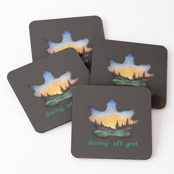 Item preview, Maple leaf going off grid designed and sold by OnaleeNicklinArt.