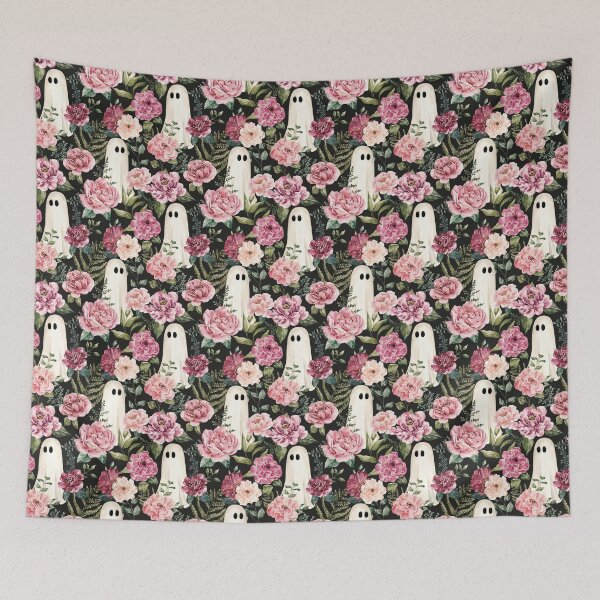 Item preview, Ghost Floral Elegant Spooky Moody Roses designed and sold by cateandrainn.
