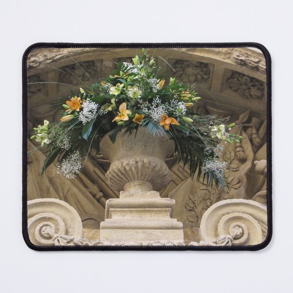 Item preview, Elegant Floral Bouquet Above Ornate Stone Archway and Historic Architectural Detail designed and sold by Nmallia.