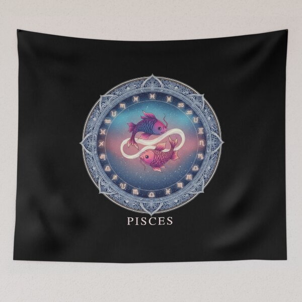 Item preview, Pisces Zodiac Sign – Cosmic Fish Astrology Art designed and sold by CrunchyGoats.