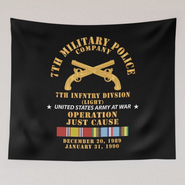 Item preview, Army - 7th Military Police Company, Operation Just Cause,7th Infantry Division (light)  w NDSM AFEM X 300 designed and sold by Military Insignia Products.