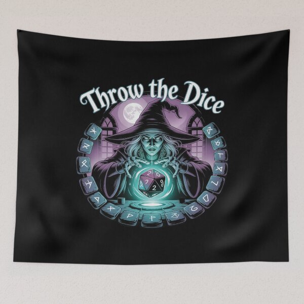 Item preview, Throw the Dice – Mystic Witch designed and sold by TeeLabDesign.