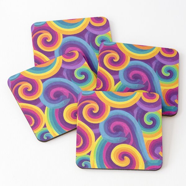 Item preview, Rainbow Spiral Swirl Pattern designed and sold by HausKatz.