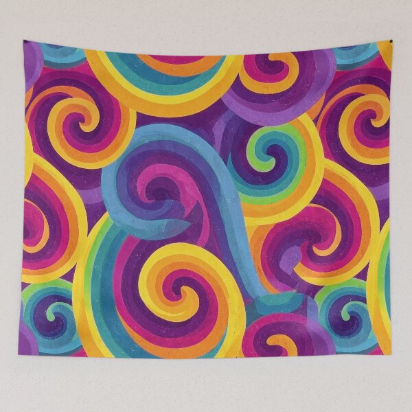 Item preview, Rainbow Spiral Swirl Pattern designed and sold by HausKatz.