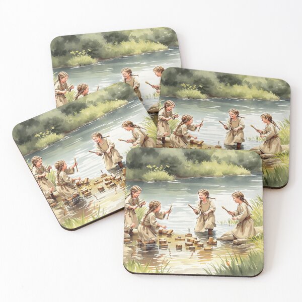 Item preview, Celtic children playing at the river designed and sold by jefboutique6150.