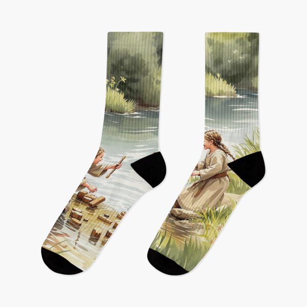 Item preview, Celtic children playing at the river designed and sold by jefboutique6150.