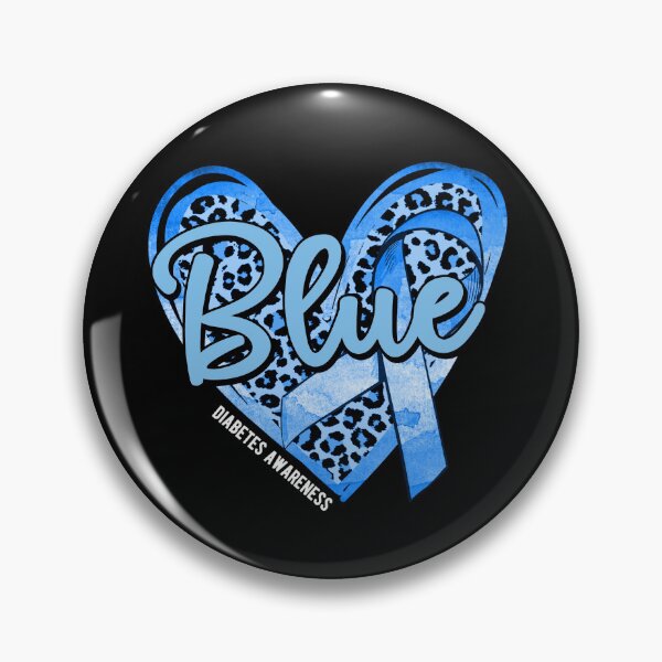 Item preview, Blue Heart Leopard Print Diabetes Awareness Ribbon Design Gifts designed and sold by Maniutek.