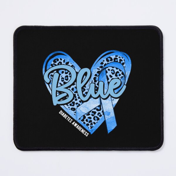 Item preview, Blue Heart Leopard Print Diabetes Awareness Ribbon Design Gifts designed and sold by Maniutek.