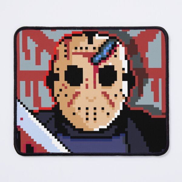 Item preview, Friday The 13th 'Jason Vorhees' With Blade Pixel Art Portrait designed and sold by Breadbin Art.