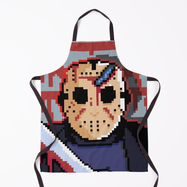 Item preview, Friday The 13th 'Jason Vorhees' With Blade Pixel Art Portrait designed and sold by Breadbin Art.