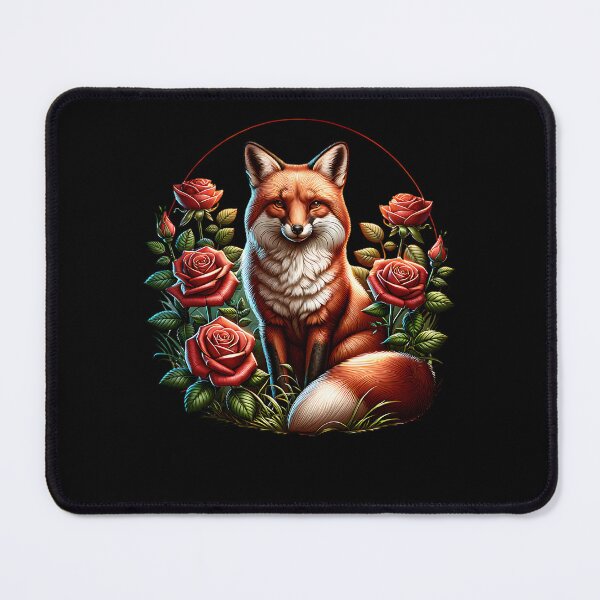 Item preview, Beautiful fox in roses. designed and sold by ReneMM.