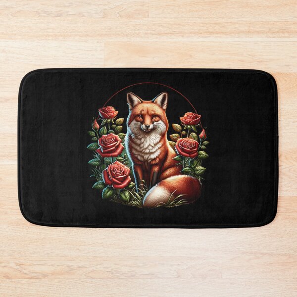 Item preview, Beautiful fox in roses. designed and sold by ReneMM.