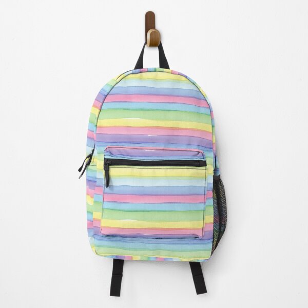 Item preview, watercolor rainbow stripes seamless pattern designed and sold by FirsttMeUp.