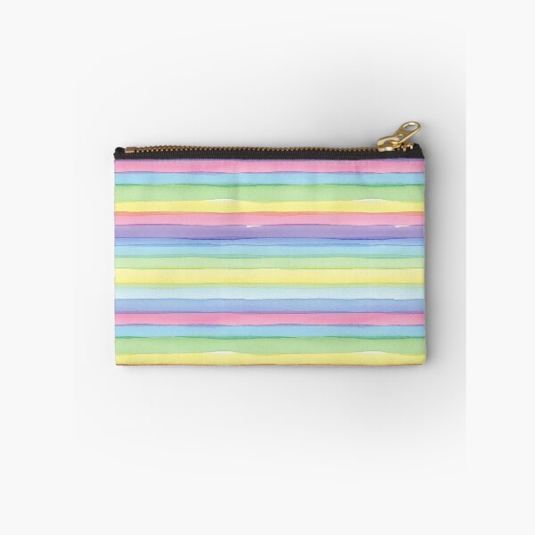 Item preview, watercolor rainbow stripes seamless pattern designed and sold by FirsttMeUp.