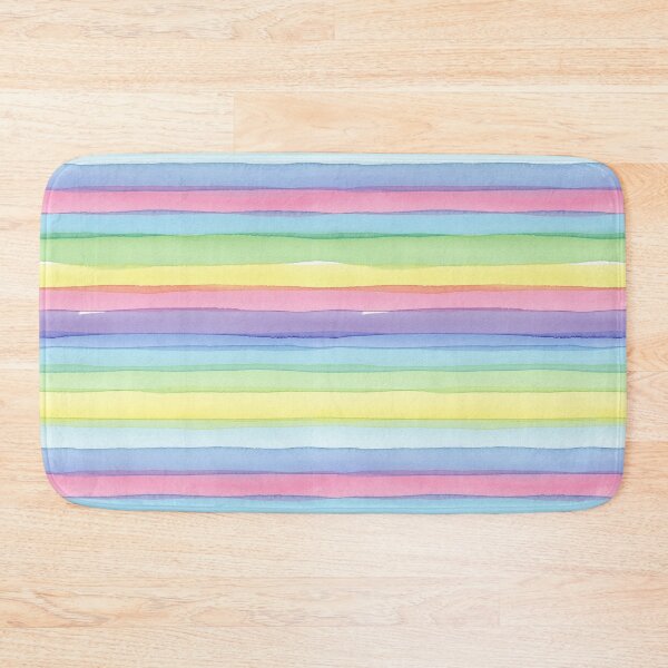 Item preview, watercolor rainbow stripes seamless pattern designed and sold by FirsttMeUp.