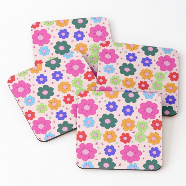 Item preview, Retro Colorful Abstract Flower Pattern | Cute flowers pattern  designed and sold by Swati's Digital Den.
