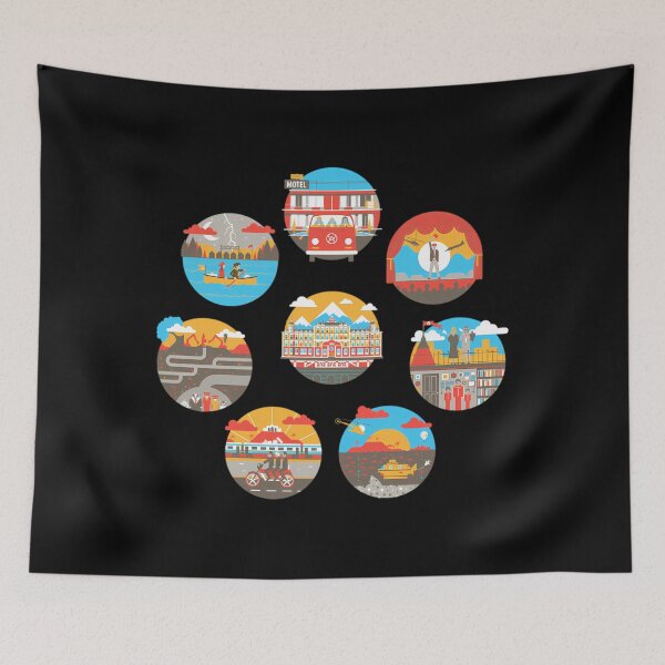 Item preview, Wes Anderson Films Icon Illustrations  	 designed and sold by wlpersaww55.