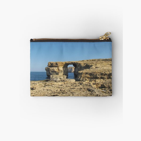 Item preview, Azure Window Arch Along Coastal Cliffs Over The Sea Under Clear Blue Sky designed and sold by Nmallia.