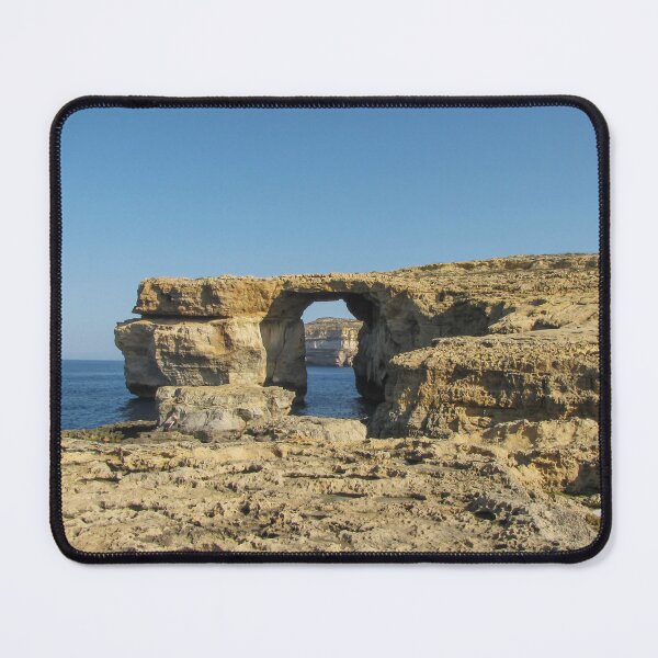 Item preview, Azure Window Arch Along Coastal Cliffs Over The Sea Under Clear Blue Sky designed and sold by Nmallia.