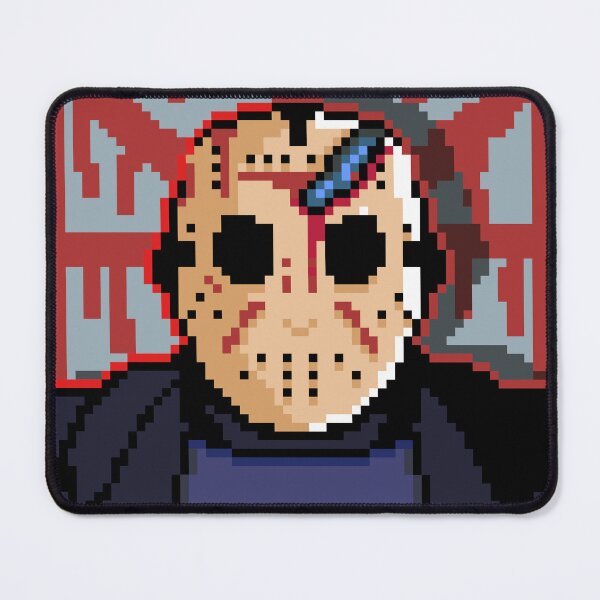 Item preview, Friday The 13th 'Jason Vorhees' Pixel Art Portrait designed and sold by Breadbin Art.