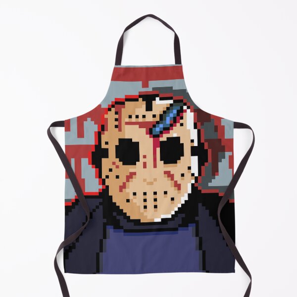 Item preview, Friday The 13th 'Jason Vorhees' Pixel Art Portrait designed and sold by Breadbin Art.