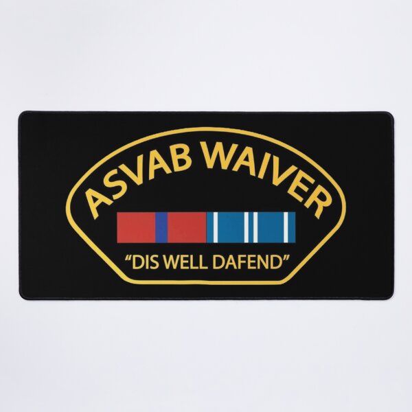 Item preview, ASVAB Waiver Patch – “Dis Well Dafend” Funny Military Meme Design designed and sold by getpressedshirt.