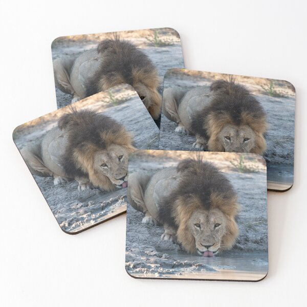 Item preview, Thirst and Majesty — Waziba of Savuti Drinking at the Waterhole designed and sold by DavideAntoniani.