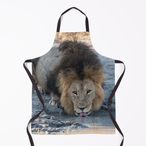 Item preview, Thirst and Majesty — Waziba of Savuti Drinking at the Waterhole designed and sold by DavideAntoniani.