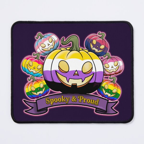 Item preview, Nonbinary Halloween, Nonbinary Pumpkin – Halloween Pride, Spooky & Proud NB Edition, Nonbinary Queer Jack O’Lantern designed and sold by Joaquinpop.