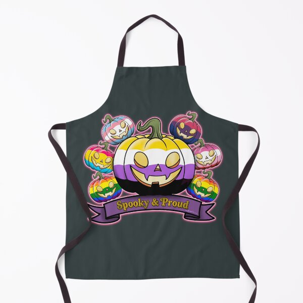 Item preview, Nonbinary Halloween, Nonbinary Pumpkin – Halloween Pride, Spooky & Proud NB Edition, Nonbinary Queer Jack O’Lantern designed and sold by Joaquinpop.