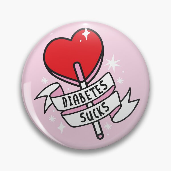 Artikelvorschau, Diabetes ist scheiße – Herz-Lollipop-Diabetes-Design – Diabetes-Humor entworfen und verkauft von HotFluff.