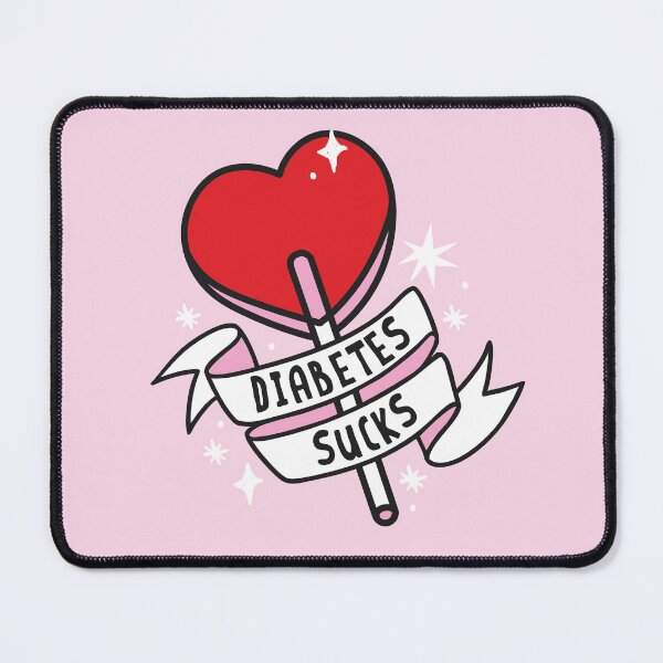 Item preview, Diabetes Sucks – Heart Lollipop Diabetes Design - Diabetes Humor designed and sold by HotFluff.