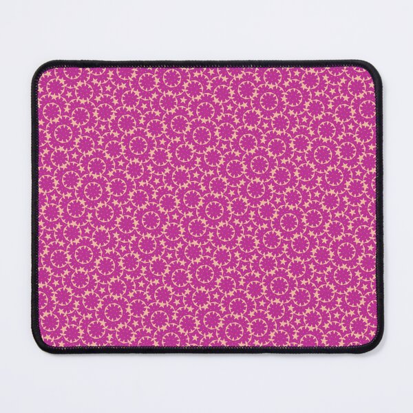 Item preview, Stars Circles and Flowers Cerise Pink Pattern designed and sold by memendesign.