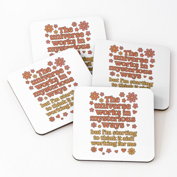 Item preview, The universe works in mysterious ways -ajr inspired retro quote designed and sold by Rick and Jess.