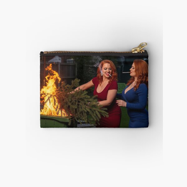 Item preview, Smoking Redhead Women in Glamorous Dresses Ignite Fire in Pub Garden Bin. designed and sold by Spark2Seduction.