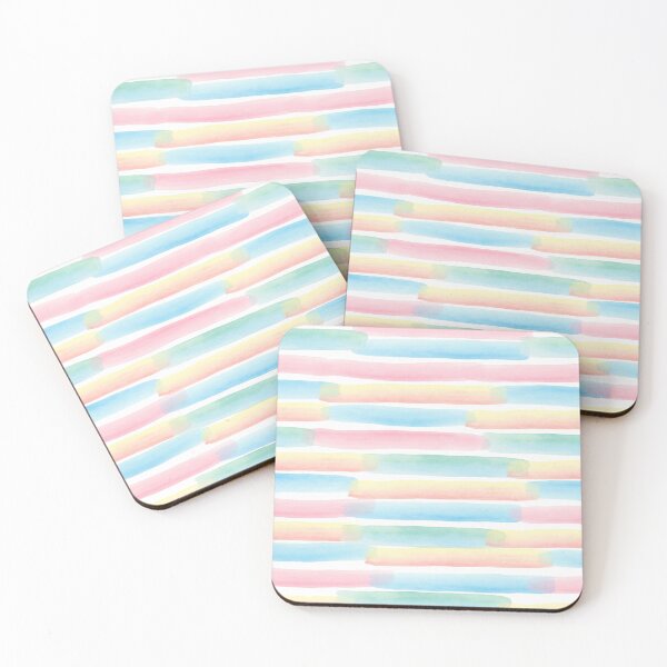 Item preview,  watercolor pastle stripes seamless pattern designed and sold by FirsttMeUp.