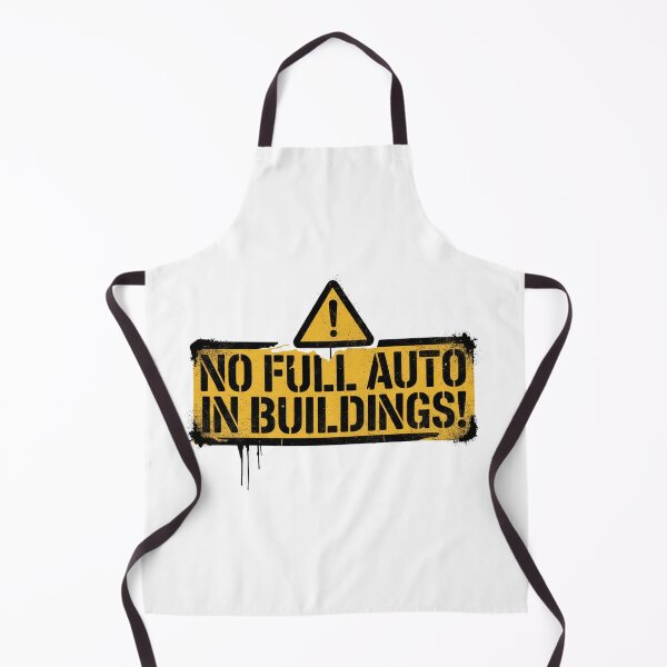 Item preview, No Full Auto in Buildings - Airsoft Warning Sign designed and sold by SupraShore.