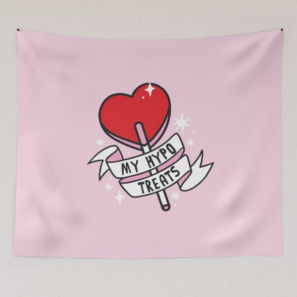 Item preview, My Hypo Treats – Heart Lollipop Diabetes Design - Diabetes Humor designed and sold by HotFluff.