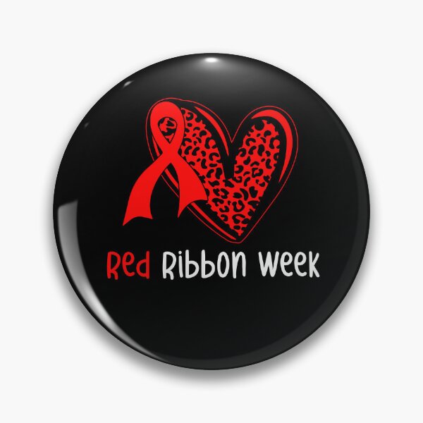 Item preview, Red Ribbon Week – Leopard Heart Awareness Ribbon Drug-Free  designed and sold by Alluka Brand.