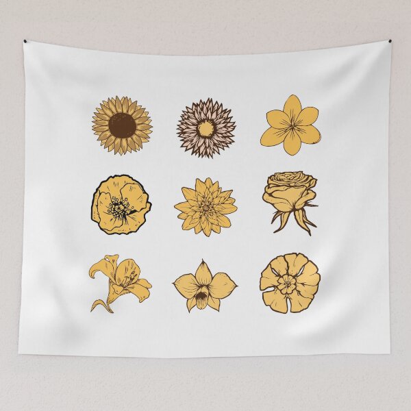 Item preview, Monochrome Floral 3x3 Grid designed and sold by Vision Crafted.