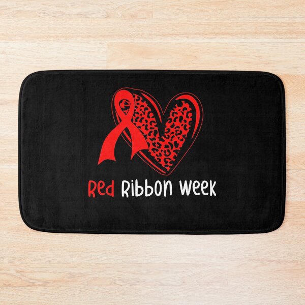 Item preview, Red Ribbon Week – Leopard Heart Awareness Ribbon Drug-Free  designed and sold by Alluka Brand.