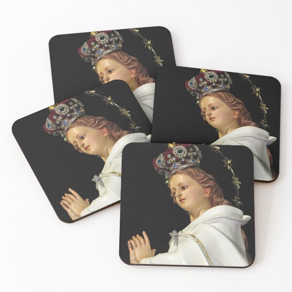 Item preview, Statue Of Virgin Mary Praying In Crown With Halo Of Stars At Night designed and sold by Nmallia.