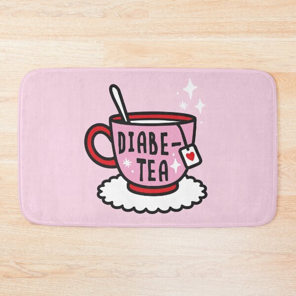 Item preview, Diabe-Tea – Pink Mug Illustration - Diabetes Humor designed and sold by HotFluff.