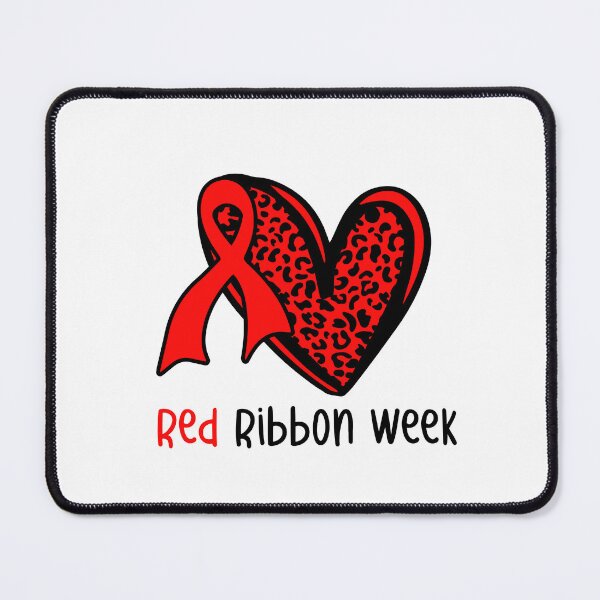 Item preview, Red Ribbon Week – Leopard Heart Awareness Ribbon Drug-Free designed and sold by Alluka Brand.