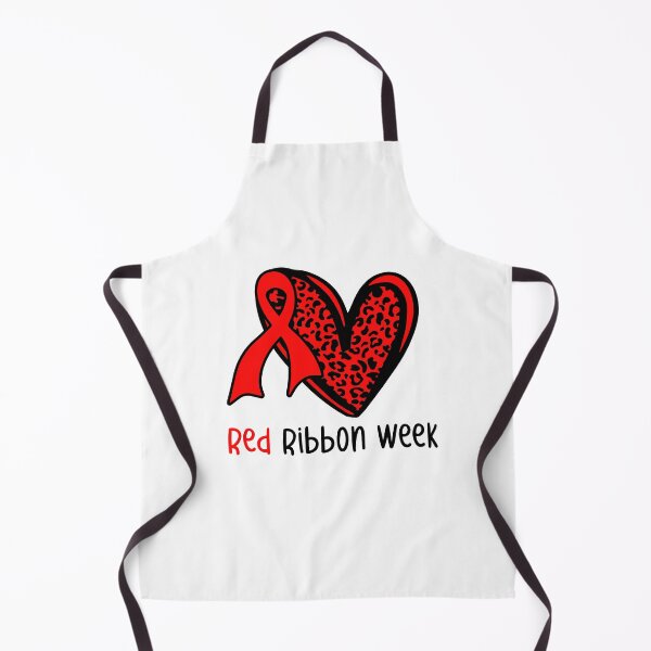 Item preview, Red Ribbon Week – Leopard Heart Awareness Ribbon Drug-Free  designed and sold by Alluka Brand.